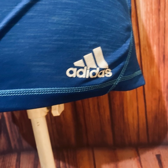 Women’s Medium Tank Top Adidas Blue Soft Stretch Racerback U Neck - Picture 3 of 11